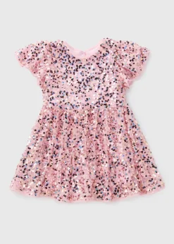 Girls Pink Sequin Dress (1-7yrs)