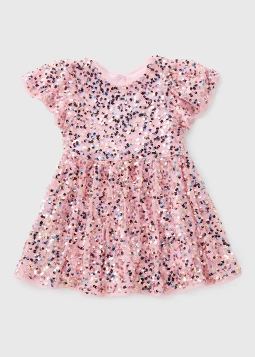 Girls Pink Sequin Dress (1-7yrs)