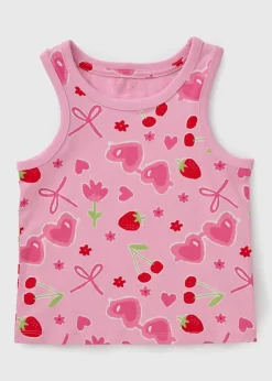 Girls Pink Sunglasses Vest (1-7yrs)