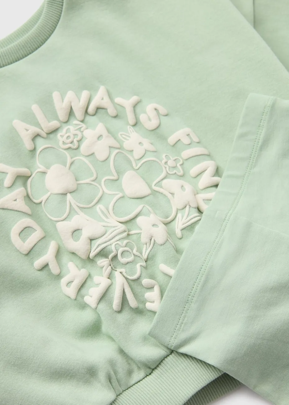 Girls Sage Sweatshirt & Cycling Shorts Set (1-7yrs)