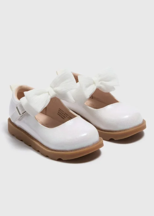 Girls White Bow Mary Jane Shoes (Younger 4-12)
