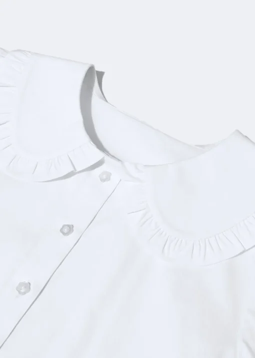 Girls White Frill Collar School Blouse (8-16yrs)