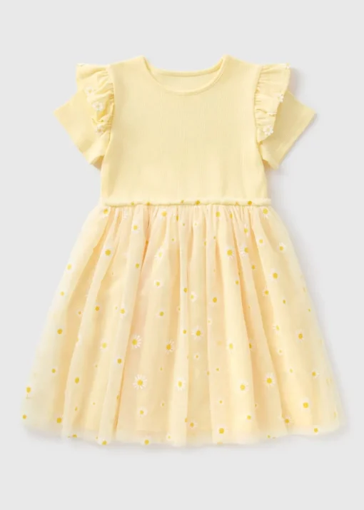 Girls Yellow Daisy Tutu Dress (1-7yrs)