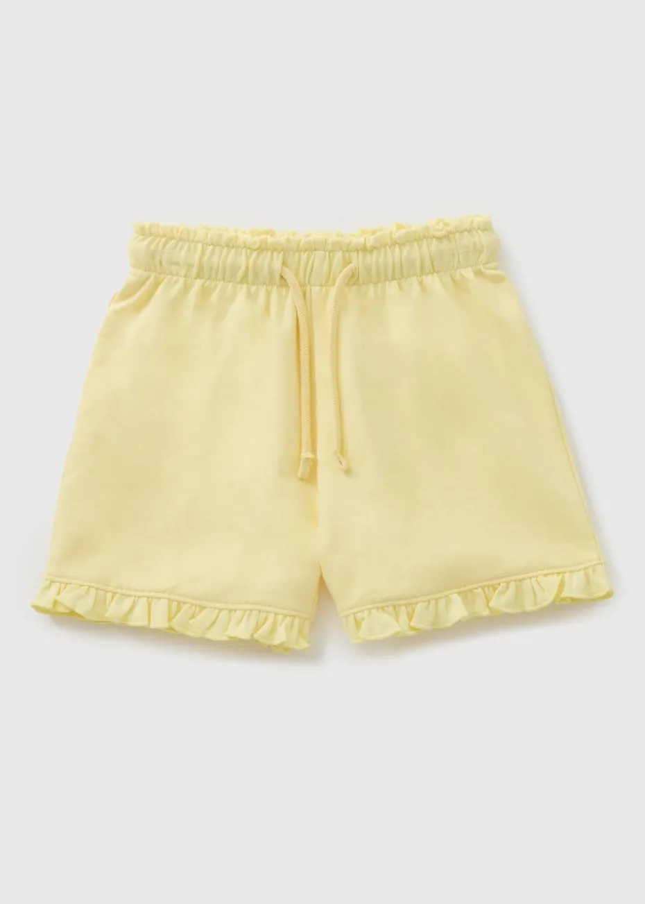 Girls Yellow Sweat Shorts (1-7yrs)