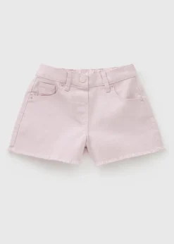 Girl's Light Pink Denim Shorts (1-7yrs)
