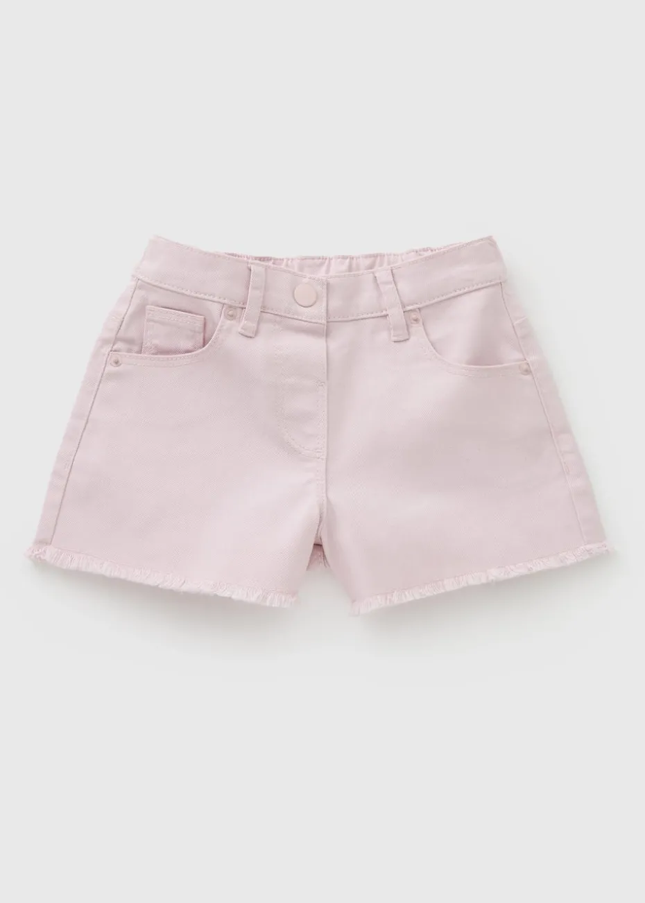 Girl's Light Pink Denim Shorts (1-7yrs)
