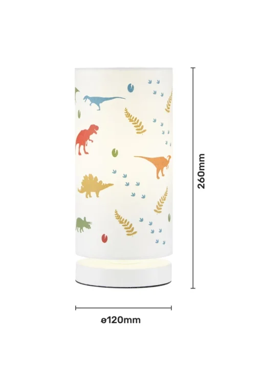 Glow Dinosaur Glow In The Dark Table Lamp (26cm x 12cm)