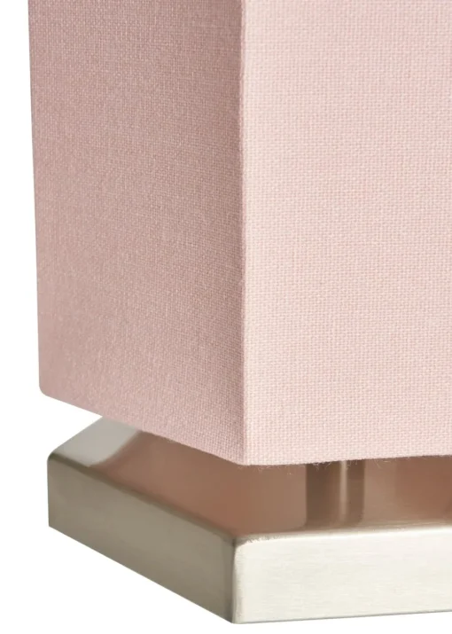 Glow Hexagon Shape Integrated LED Table Lamp Pink (26cm x 13cm)