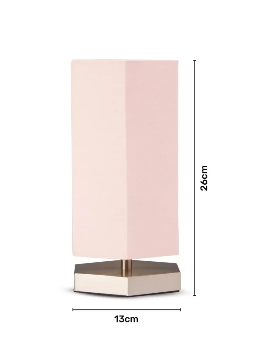 Glow Hexagon Shape Integrated LED Table Lamp Pink (26cm x 13cm)