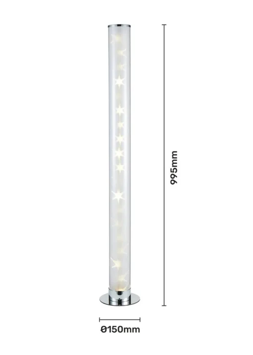 Glow LED Galaxy Cylinder Floor Lamp with Remote Control (99.5cm x 15cm)