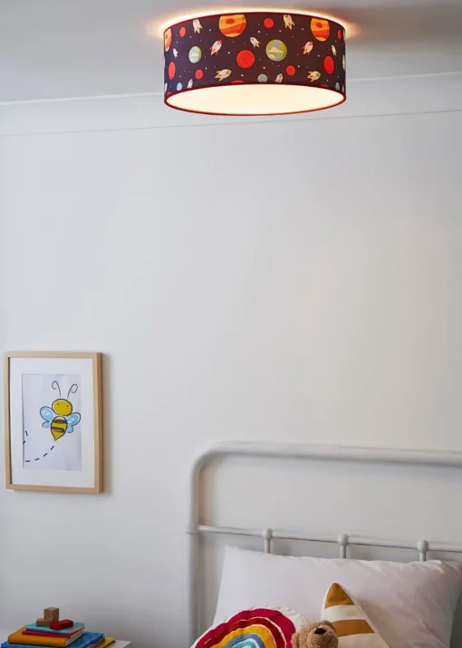 Glow Outer Space Flush Ceiling 3 Light (18cm x 40cm)