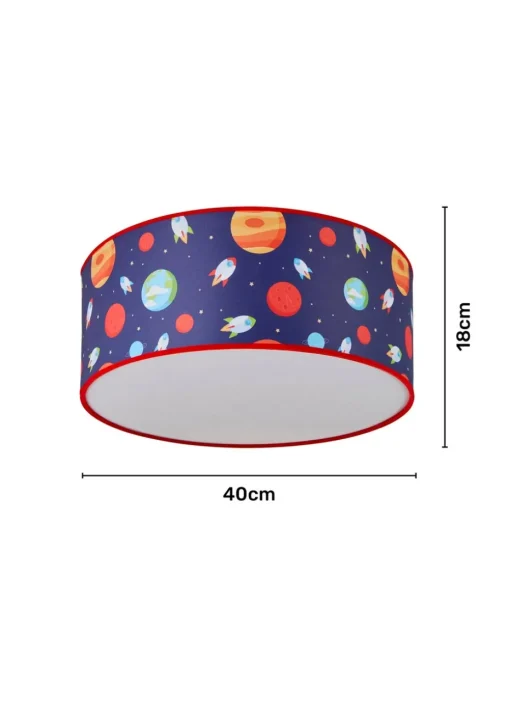 Glow Outer Space Flush Ceiling 3 Light (18cm x 40cm)