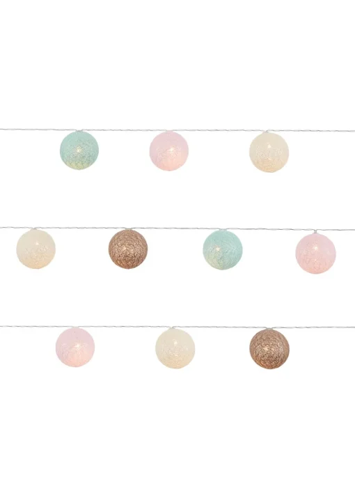 Glow Pom Pom LED String Lights (5cm x 435cm)