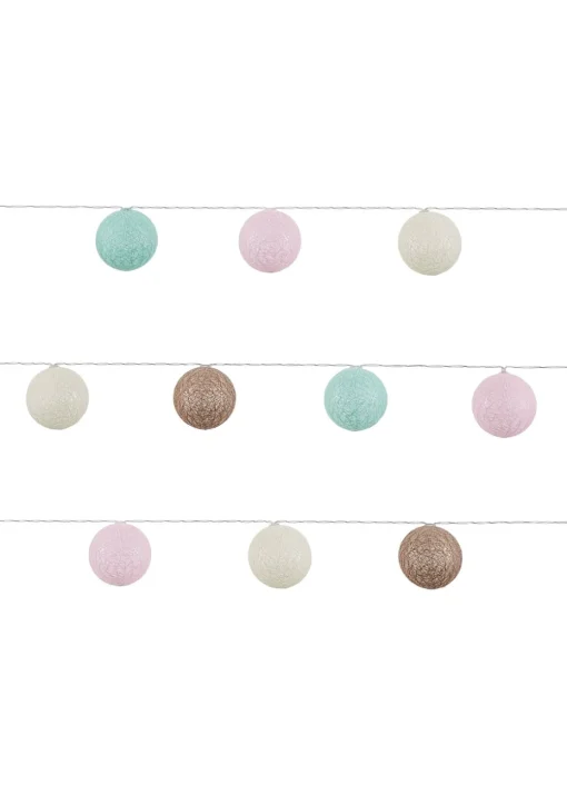 Glow Pom Pom LED String Lights (5cm x 435cm)