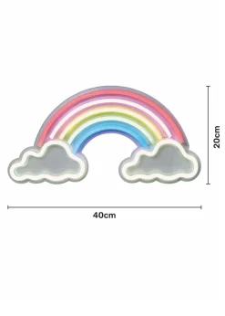 Glow Rainbow & Cloud Neon Light (20cm x 40cm)