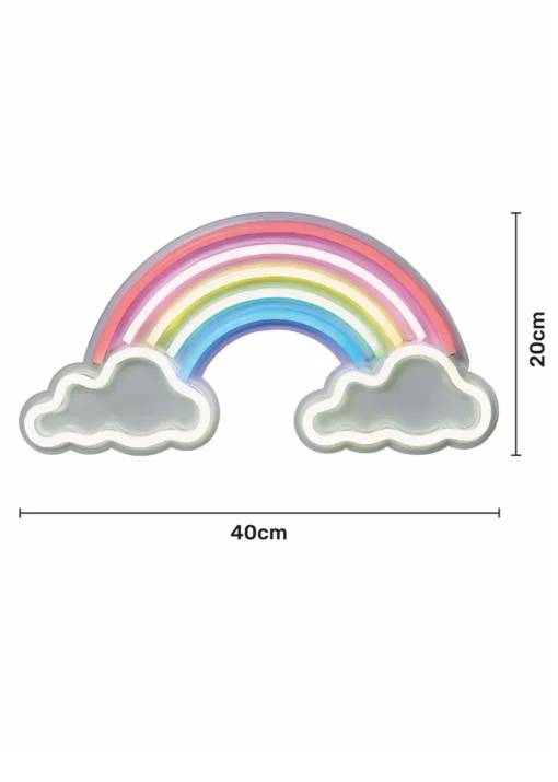 Glow Rainbow & Cloud Neon Light (20cm x 40cm)