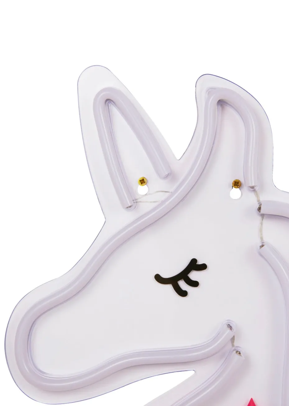 Glow Unicorn Neon Wall Light (33cm x 32cm)