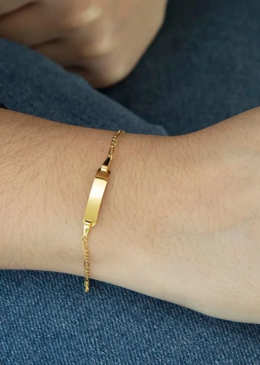 Golden Moments 9ct Yellow Gold Hollow Figaro 19.5mm x 5mm ID Bracelet