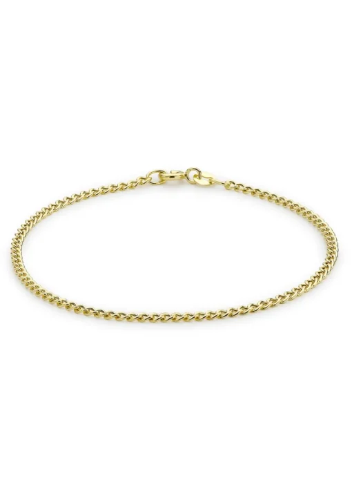Golden Moments 9ct Yellow Gold 2mm Curb Chain Bracelet