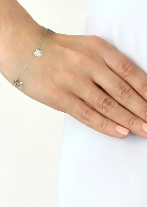 Golden Moments 9ct Yellow Gold 'Sea & Sand' Adjustable Bracelet
