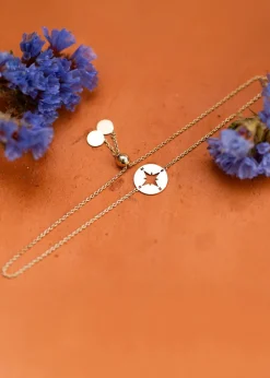 Golden Moments 9ct Yellow Gold 10mm 'Compass' Adjustable Slider Bracelet