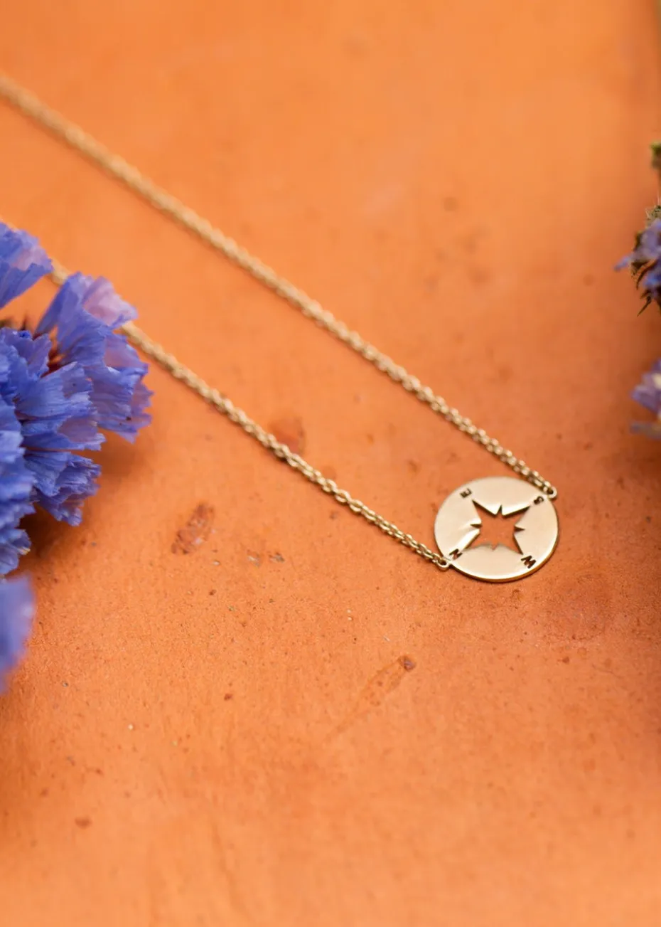 Golden Moments 9ct Yellow Gold 10mm 'Compass' Adjustable Slider Bracelet