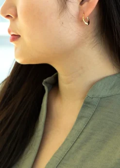 Golden Moments 9ct Yellow Gold Mini Twist Hoops
