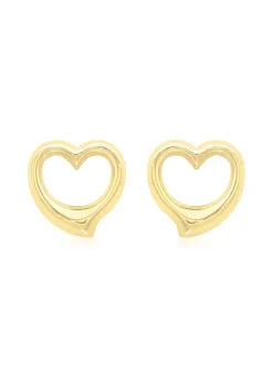 Golden Moments 9ct Yellow Gold Open Heart Studs