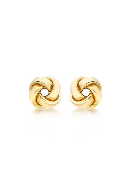 Golden Moments 9ct Yellow Gold Knot Stud Earrings