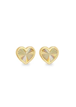 Golden Moments 9ct Yellow Gold Square Tube Oval Creole Earrings