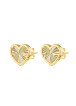 Golden Moments 9ct Yellow Gold Square Tube Oval Creole Earrings