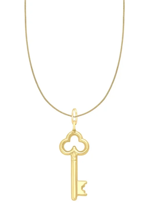 Golden Moments 9ct Yellow Gold Key Charm Necklace