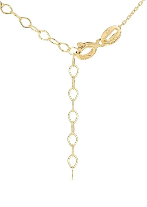 Golden Moments 9ct Yellow Gold 'Love' Heart Adjustable Necklace