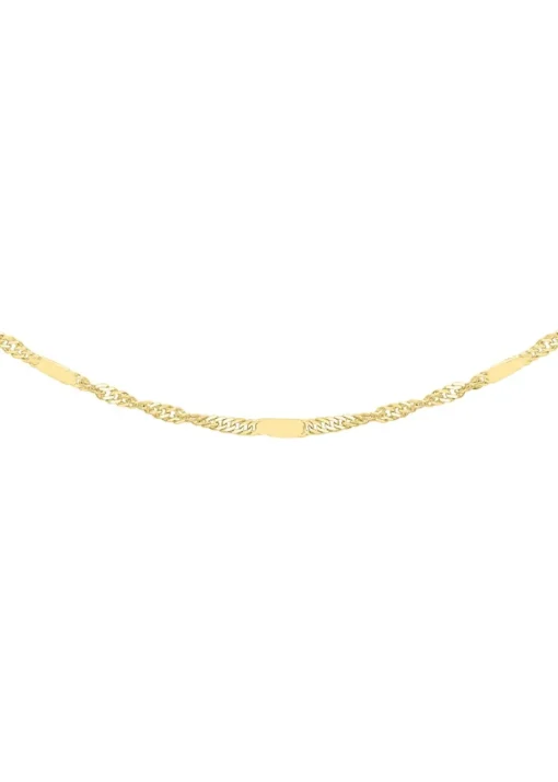 Golden Moments 9ct Yellow Gold 20 Twist Bar Curb Chain