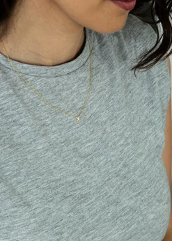 Golden Moments 9ct Yellow Gold Mini 'X' Initial Necklace