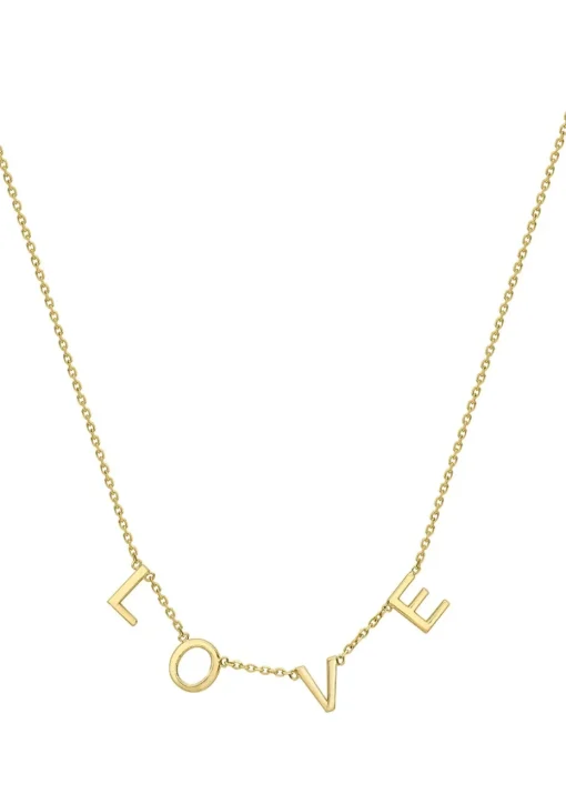 Golden Moments 9ct Yellow Gold 'Love' Necklace