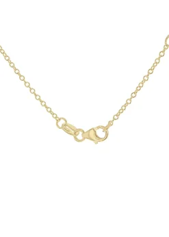 Golden Moments 9ct Yellow Gold CZ Heart-Outline Slider Pendant Adjustable Necklace