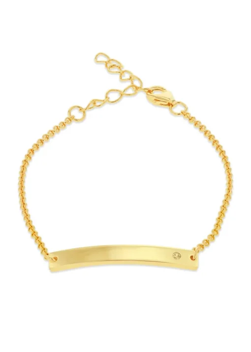 Golden Moments Gold Plated ID Bar November Birthstone CZ Bracelet