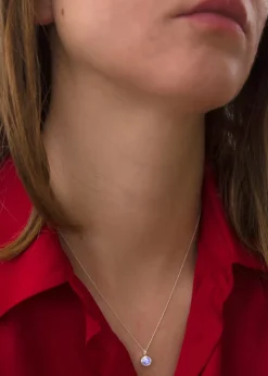 Golden Moments Sterling Silver CZ June Birthstone Necklace