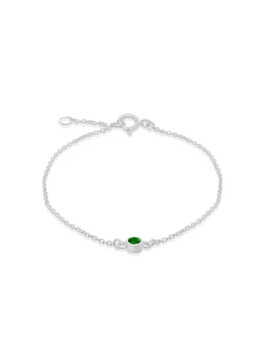 Golden Moments Sterling Silver CZ November Birthstone Necklace