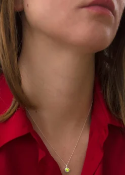 Golden Moments Sterling Silver CZ August Birthstone Necklace