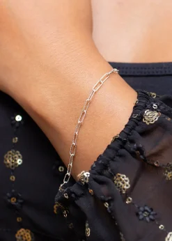 Golden Moments Sterling Silver Diamond Cut Thin Paper Bracelet