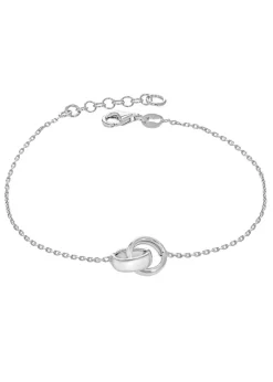 Golden Moments Sterling Silver Linked-Rings Bracelet