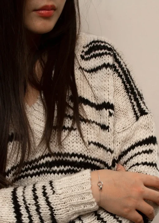 Golden Moments Sterling Silver Linked-Rings Bracelet