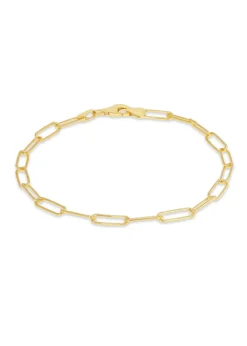 Golden Moments Sterling Silver Gold Plated Vermeil Paper Bracelet