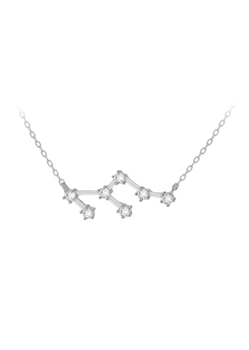 Golden Moments Sterling Silver Leo Star Constellation Necklace