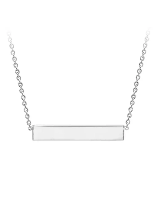 Golden Moments Sterling Silver Horizontal-Bar Necklace