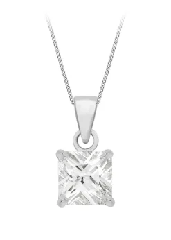 Golden Moments Sterling Silver Heart Malachite and CZ Necklace