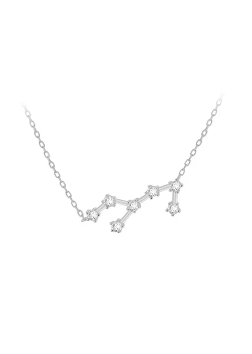 Golden Moments Sterling Silver Virgo Star Constellation Necklace