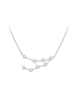 Golden Moments Sterling Silver Capricorn Star Constellation Necklace